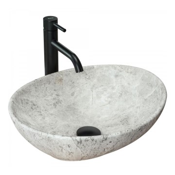 REA-U0165 - Umyvadlo na desku SOFIA 34,5x41 cm keramika/světlý kámen