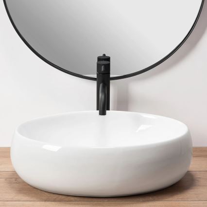 REA-U0462 - Umyvadlo na desku LINDA 34x48,5 cm keramika/lesklá bílá