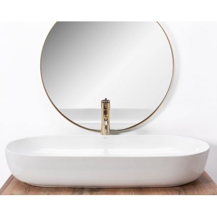 REA-U0563 - Umyvadlo na desku CLEO 41x81 cm keramika/lesklá bílá