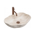 REA-U0619 - Umyvadlo na desku PEARL 38x50,5 cm keramika/béžová
