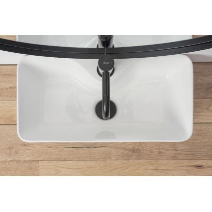 REA-U0699 - Umyvadlo na desku MERY 25x50,5 cm keramika/lesklá bílá