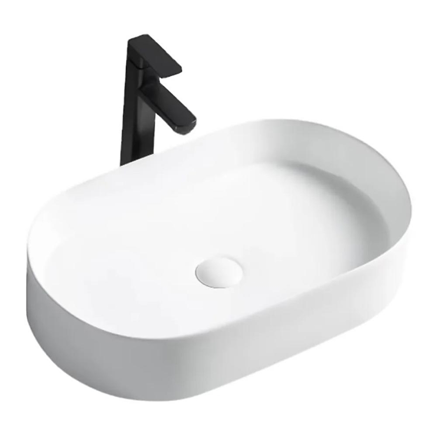 REA-U1055 - Umyvadlo na desku NADIA 38,5x61 cm keramika/lesklá bílá