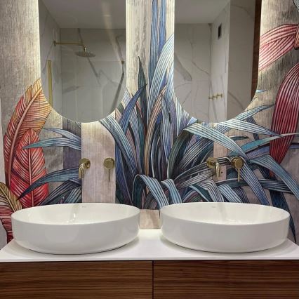 REA-U1223 - Umyvadlo na desku QUEEN 41,5x55 cm keramika/lesklá bílá