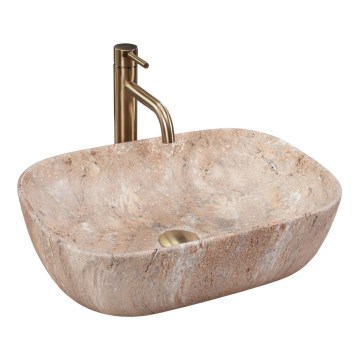 REA-U3323 - Umyvadlo na desku BELINDA 33,5x46,5 cm keramika/imitace kamene