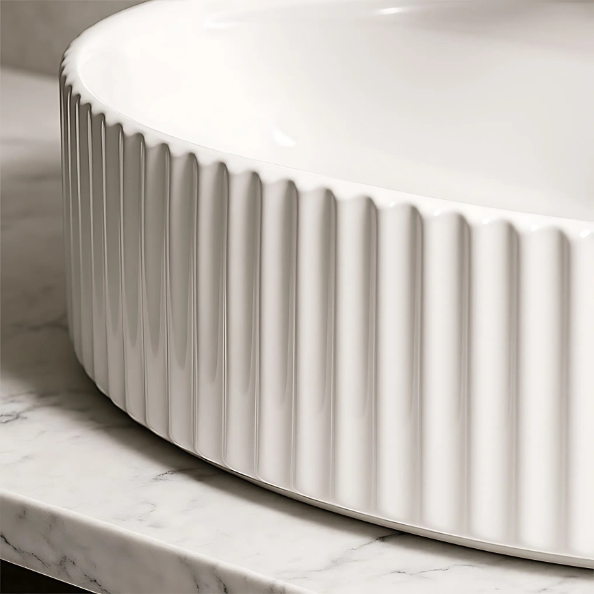 REA-U4002 - Umyvadlo na desku MARCELA 37x60 cm keramika/lesklá bílá