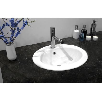 REA-U4122 - Zápustné umyvadlo DALIA 46x51,5 cm keramika/lesklá bílá