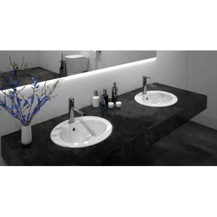 REA-U4122 - Zápustné umyvadlo DALIA 46x51,5 cm keramika/lesklá bílá
