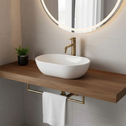 REA-U4330 - Umyvadlo na desku AMELIA 31x45 cm keramika/lesklá bílá