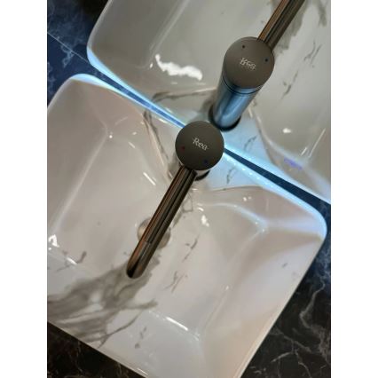 REA-U5052 - Umyvadlo na desku KELLY 38x49 cm keramika/bílá/dekor mramoru