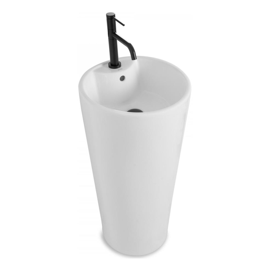 REA-U5635 - Volně stojící umyvadlo BLANKA 85x40 cm keramika/lesklá bílá