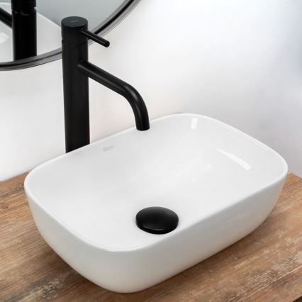 REA-U5667 - Umyvadlo na desku BELINDA MINI 25x36 cm keramika/lesklá bílá