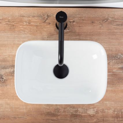 REA-U5667 - Umyvadlo na desku BELINDA MINI 25x36 cm keramika/lesklá bílá