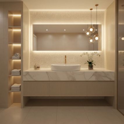 REA-U6371 - Umyvadlo na desku JOANA 40,5x65,5 cm keramika/lesklá bílá