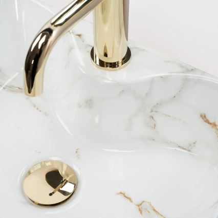 REA-U6504 - Umyvadlo na desku KELLY MINI 31x41 cm keramika/imitace kamene