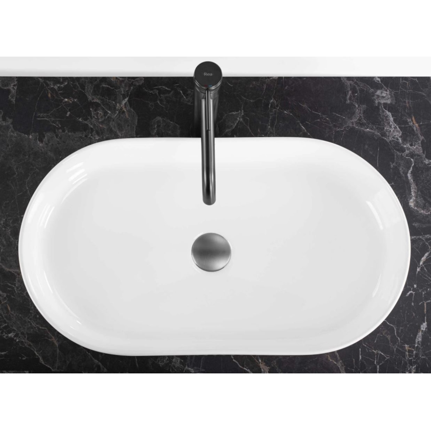 REA-U6526 - Umyvadlo na desku VANDA 34x60 cm keramika/lesklá bílá