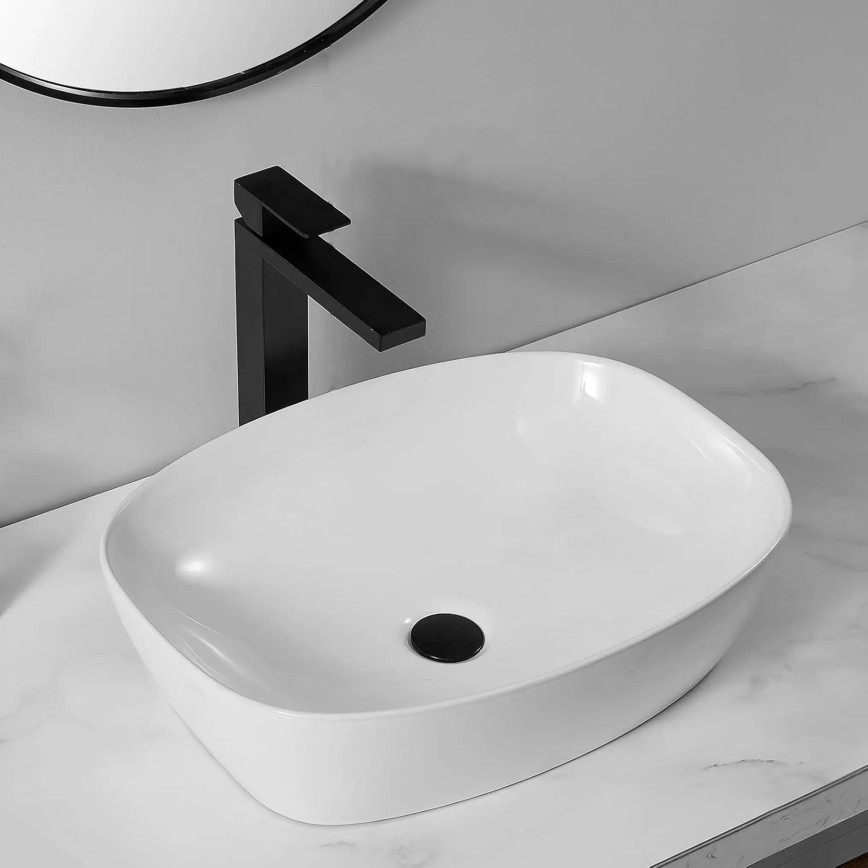 REA-U6616 - Umyvadlo na desku FREJA 39,5x51 cm keramika/bílá