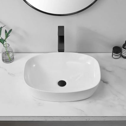 REA-U6616 - Umyvadlo na desku FREJA 39,5x51 cm keramika/bílá