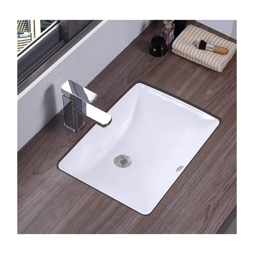 REA-U6653 - Zápustné umyvadlo ADELA 33x46 cm keramika/lesklá bílá