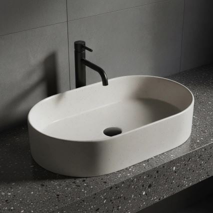 REA-U7341 - Umyvadlo na desku NADIA 38,5x61 cm keramika/krémová