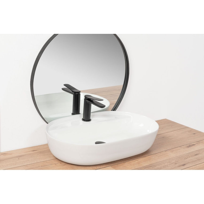 REA-U7900 - Umyvadlo na desku AURA 40,5x60,5 cm keramika/lesklá bílá