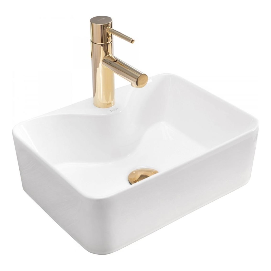 REA-U8196 - Umyvadlo na desku KELLY MINI 31x41 cm keramika/lesklá bílá