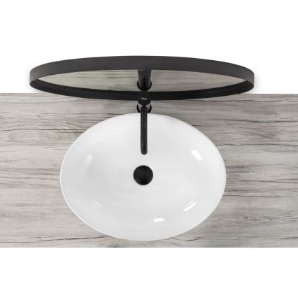 REA-U8198 - Umyvadlo na desku CAROLA SLIM 39x51,5 cm keramika/lesklá bílá