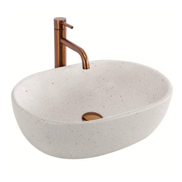 REA-U8480 - Umyvadlo na desku AMELIA 34,5x48 cm keramika/imitace kamene