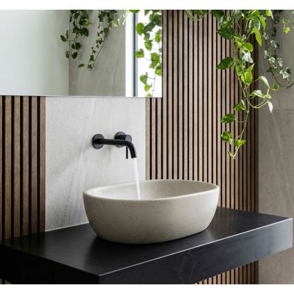 REA-U8480 - Umyvadlo na desku AMELIA 34,5x48 cm keramika/imitace kamene