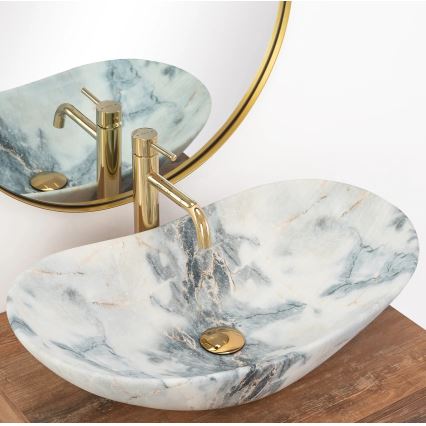 REA-U8742 - Umyvadlo na desku ROYAL 36x60,5 cm keramika/bílá/imitace kamene