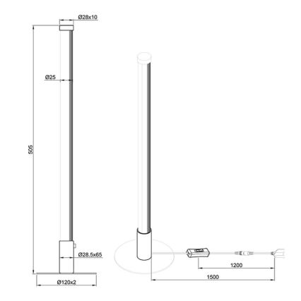 Reality - LED Stmívatelná stolní lampa SMARAGD LED/6W/230V 3000-6000K Wi-Fi