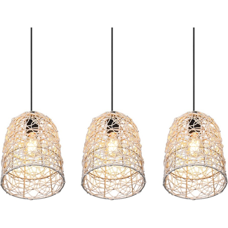 Reality - Lustr na lanku LOVIS 3xE27/40W/230V černá