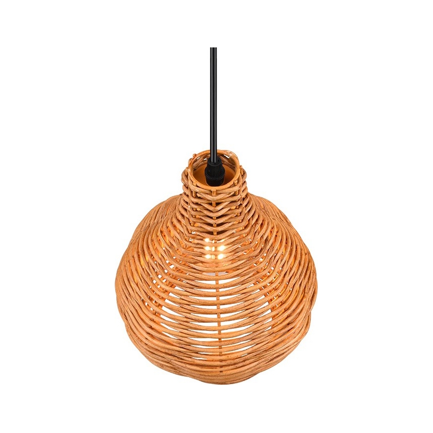 Reality - Lustr na lanku SPROUT 1xE14/40W/230V hnědá/ratan