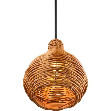 Reality - Lustr na lanku SPROUT 1xE14/40W/230V hnědá/ratan