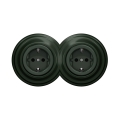 Reblig - Dvojitá retro zásuvka domovní s rámečkem SCHUKO 230V zelená