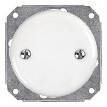 Reblig - Porcelánová retro krytka elektroinstalace bílá