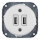 Reblig - Porcelánová retro USB napájecí zásuvka bez rámečku 2x USB-A bílá