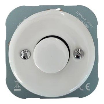 Reblig - Porcelánový retro stmívač bez rámečku 250V/10A bílá