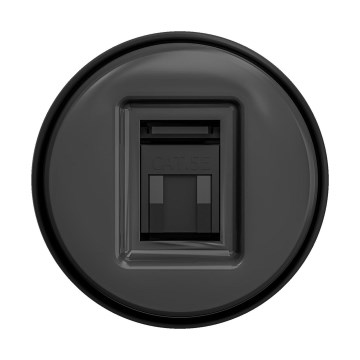 Reblig - Retro datová zásuvka bez rámečku antracit