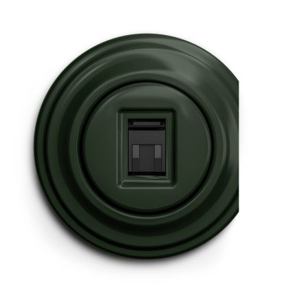 Reblig - Retro datová zásuvka bez rámečku zelená