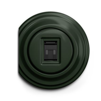 Reblig - Retro datová zásuvka bez rámečku zelená