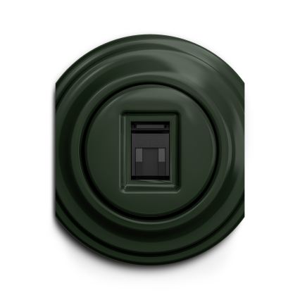 Reblig - Retro datová zásuvka bez rámečku zelená