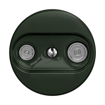 Reblig - Retro účastnická zásuvka TV+R (koncová) bez rámečku zelená
