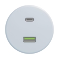 Reblig - Retro USB zásuvka A+C bez rámečku modrá