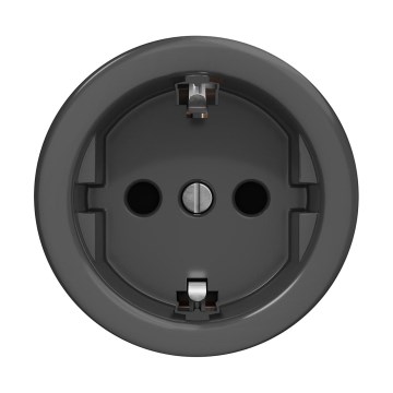 Reblig - Retro zásuvka domovní bez rámečku SCHUKO 230V/16A antracit