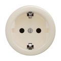 Reblig - Retro zásuvka domovní bez rámečku SCHUKO 230V/16A béžová
