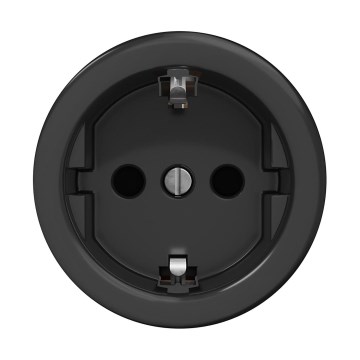 Reblig - Retro zásuvka domovní bez rámečku SCHUKO 230V/16A černá