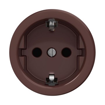 Reblig - Retro zásuvka domovní bez rámečku SCHUKO 230V/16A hnědá