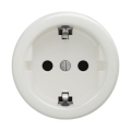 Reblig - Retro zásuvka domovní bez rámečku SCHUKO 230V/16A keramická bílá