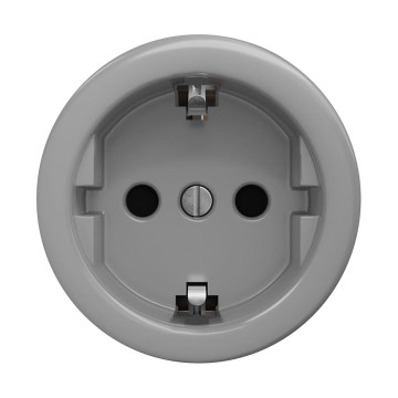 Reblig - Retro zásuvka domovní bez rámečku SCHUKO 230V/16A šedá