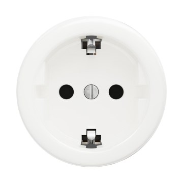 Reblig - Retro zásuvka domovní bez rámečku SCHUKO 230V/16A sněhově bílá